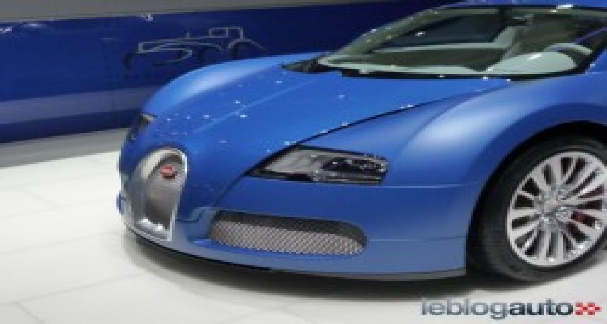 Genève 2009 Live : Bugatti Veyron Bleu Centenaire