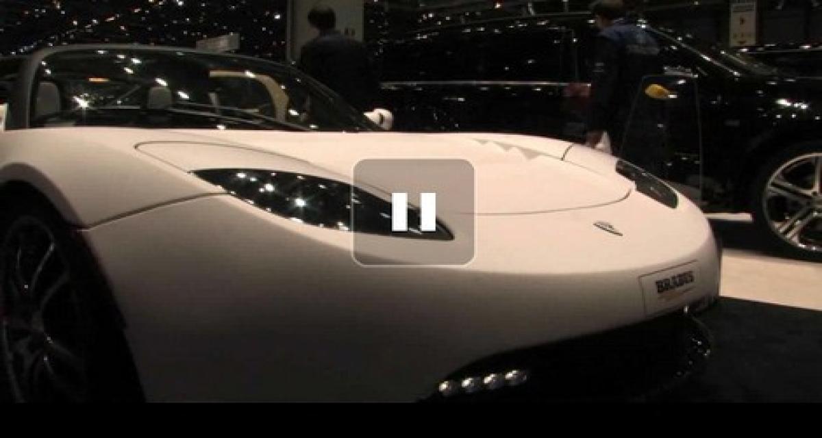 Genève 2009 Live : Le ( faux ) V8 de la Tesla Roadster Brabus en vidéo