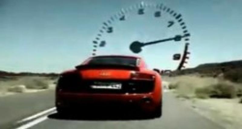  - Pour le plaisir, prendre le temps de regarder l'Audi R8 V10 5.2 FSI en vidéo