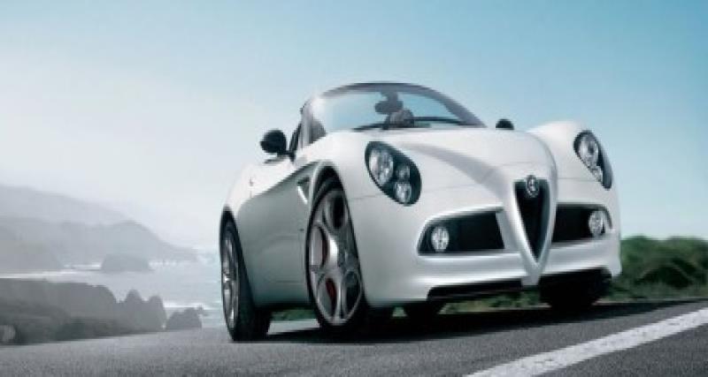  - 299 000 dollars l'Alfa Romeo 8C Spider sur le territoire américain