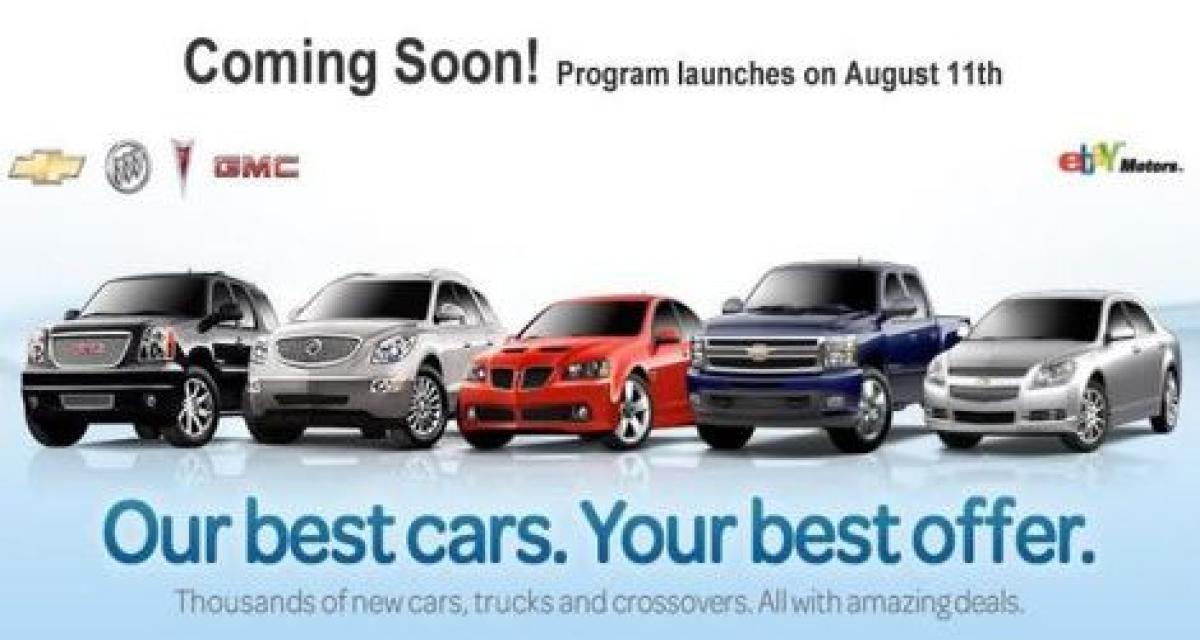 General Motors en vente sur eBay, enfin, les voitures ...