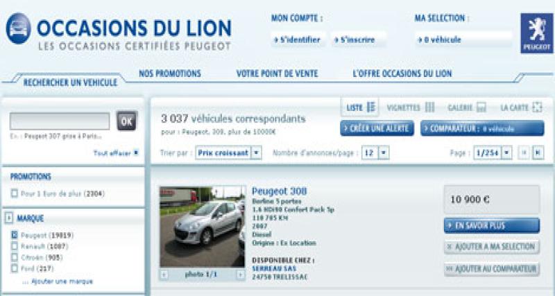  - Une mise à jour des occasions du Lion