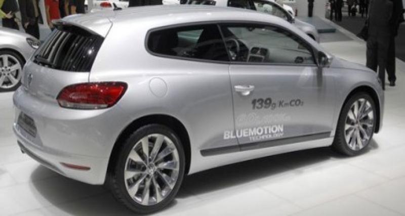  - Le coupé VW Scirocco Bluemotion en approche