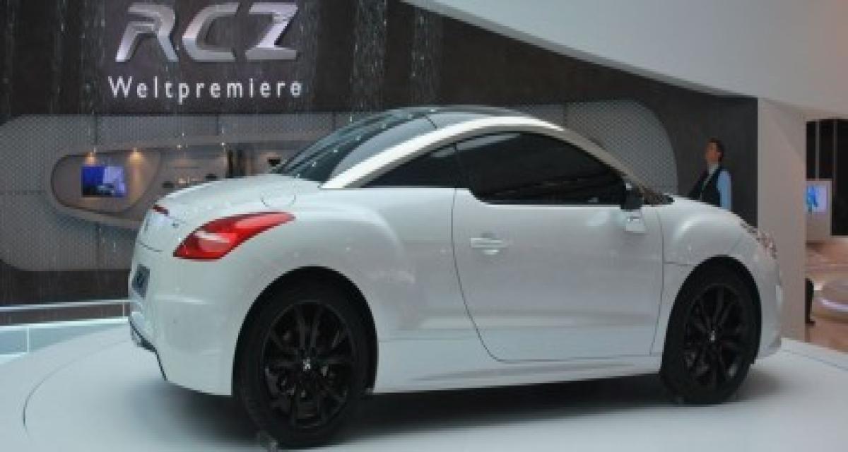 Peugeot RCZ : à partir de 27 400 euros