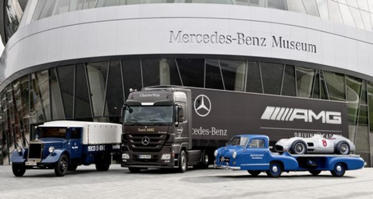 75 ans de transporteurs pour Mercedes flèche d'argent