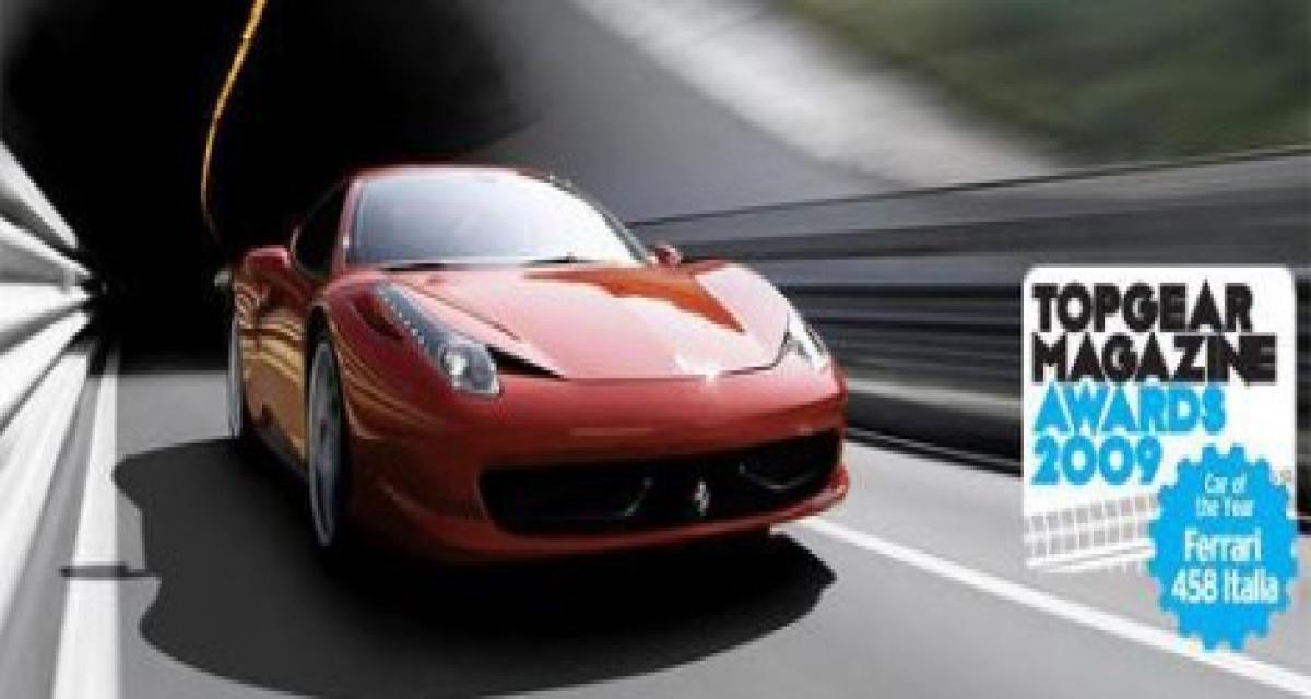 Top Gear Magazine couronne la Ferrari 458 Italia
