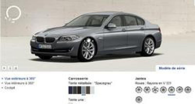  - BMW Série 5 : place au configurateur