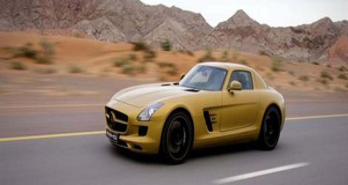 Mercedes SLS AMG Gold Desert : la vidéo