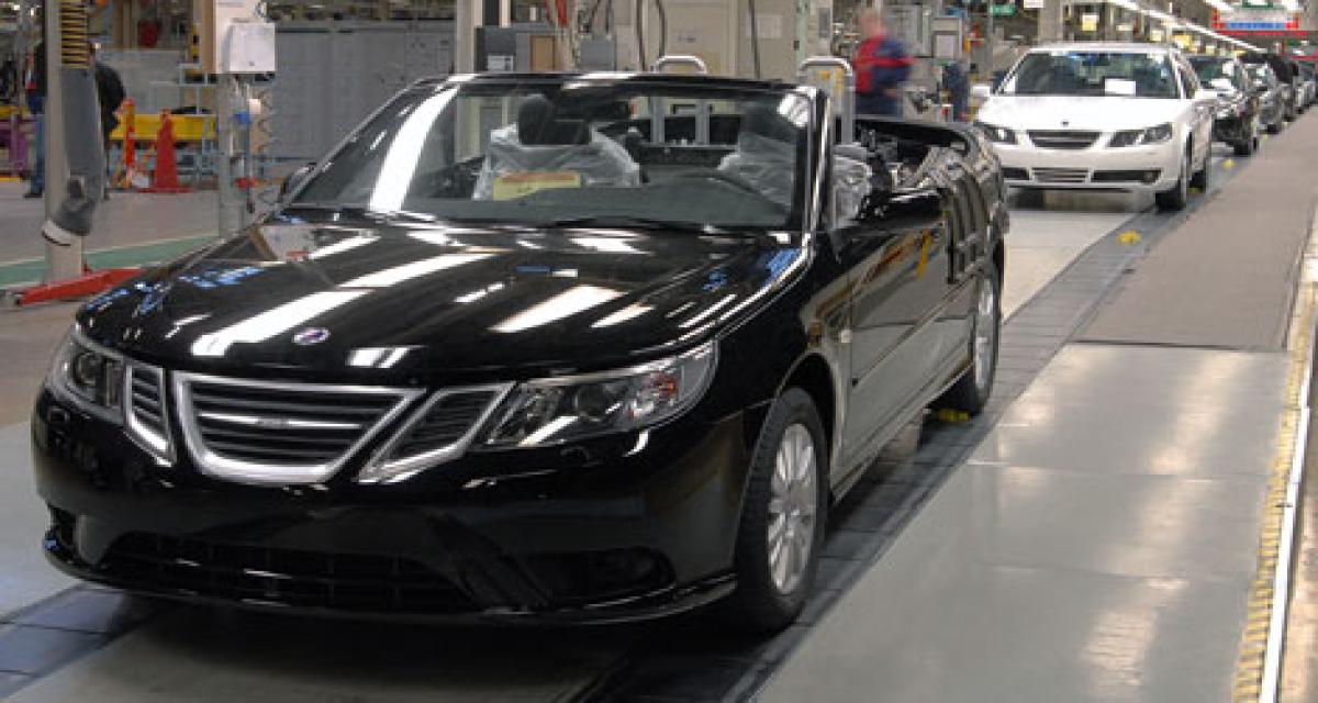 Saab, le premier cabriolet quitte l'usine de Trollhättan