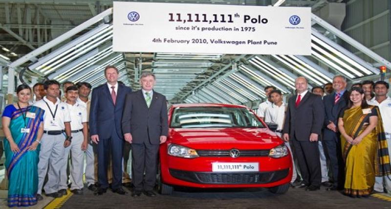  - La 11 111 111e VW Polo sort de chaine, en Inde
