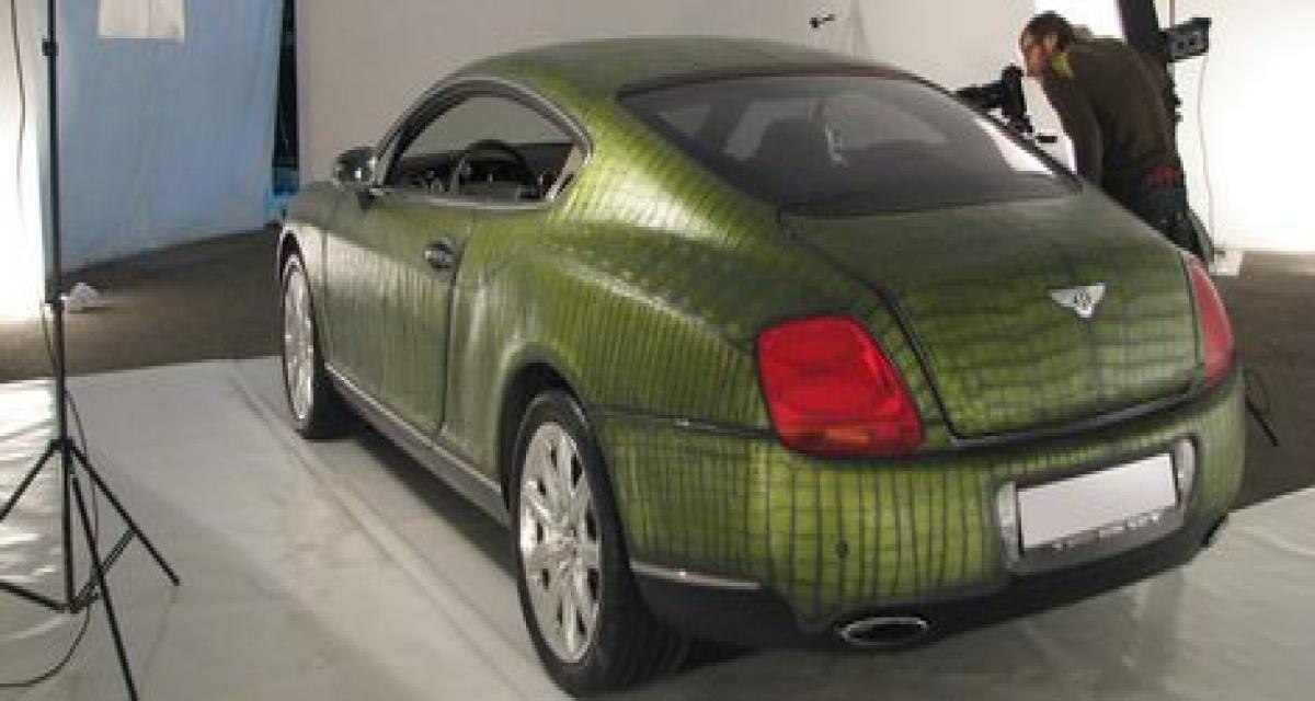 Une Bentley Continental GT sauce croco...