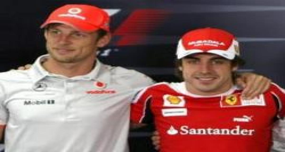 F1 : Alonso ne considère pas Button comme un rival pour le titre