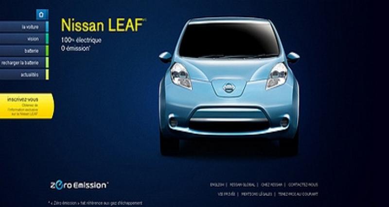  - Nissan Leaf au Canada : à nouveauté, nouveau site