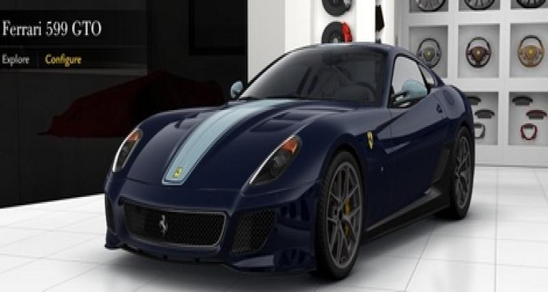  - Ferrari 599 GTO : déjà le configurateur