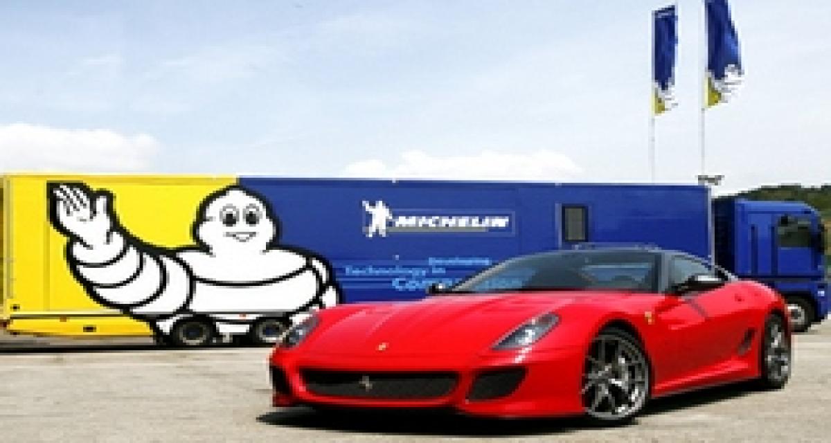 La Ferrari 599 GTO chaussée en Michelin : détails