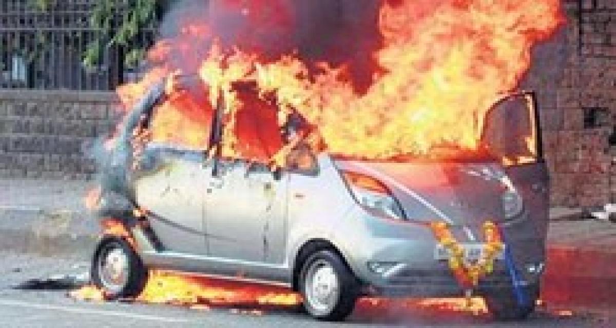 Tata Nano en feu : selon Tata rien de grave