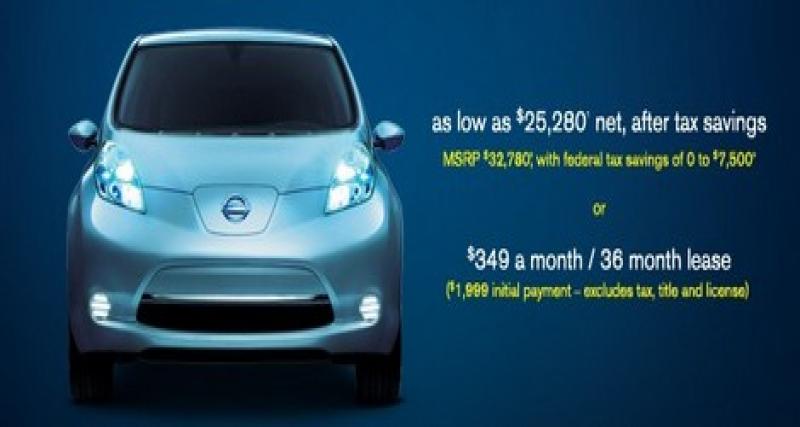  - Toutes les Nissan Leaf prévues pour 2011 aux USA sont prévendues