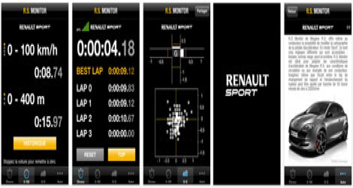 Renault lance son R.S. Monitor sur iPhone et iPad