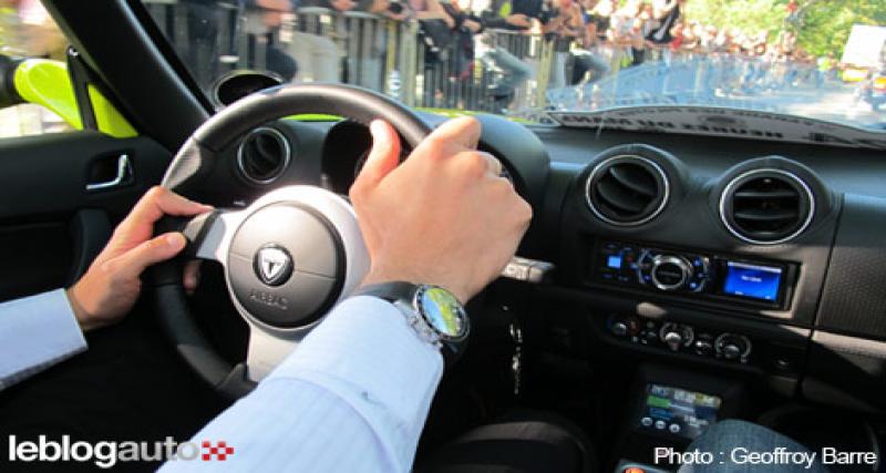  - 24 Heures du Mans 2010 : la parade de l'intérieur en Tesla Roadster