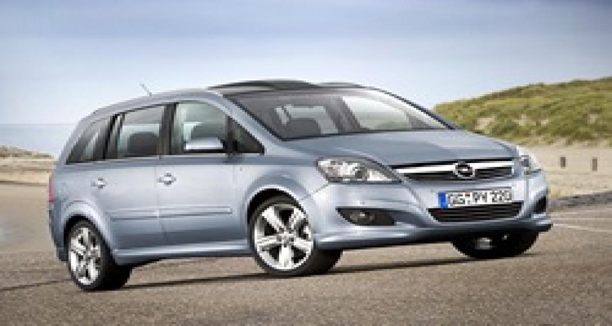 Opel Zafira : la gamme simplifiée