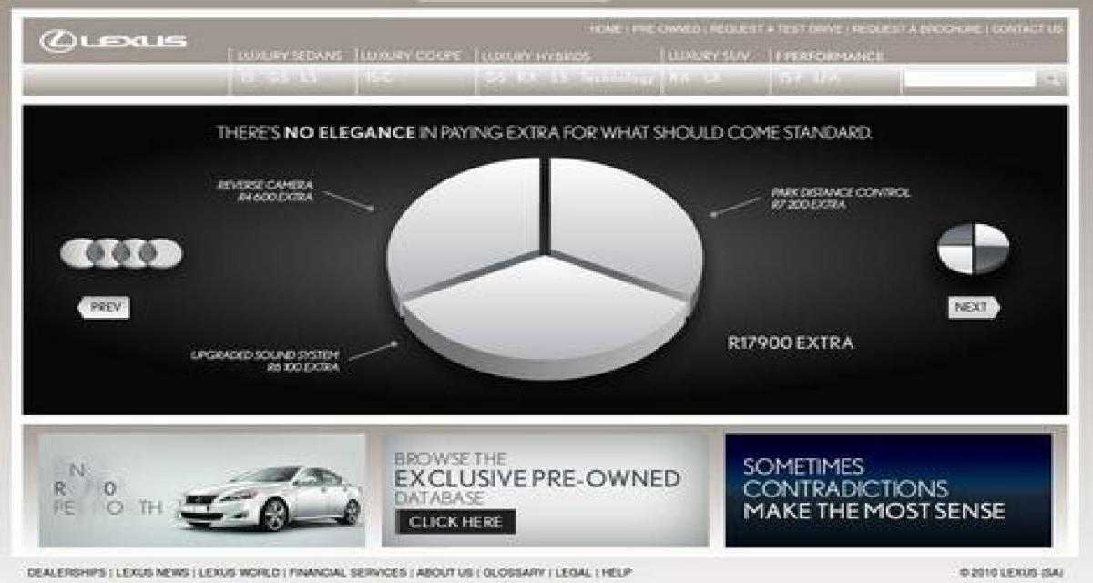 Lexus vanne (à son tour) les premium allemands