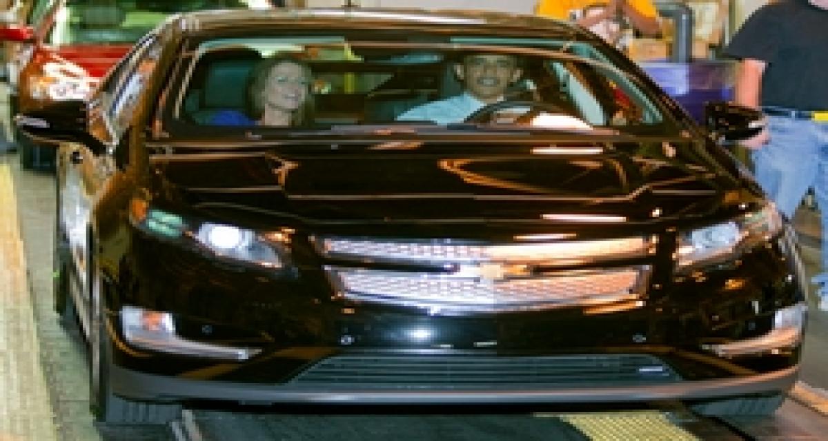 Barack Obama en Chevrolet Volt