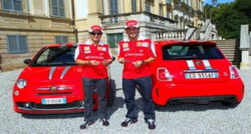  - Massa et Alonso en Abarth 695 Tributo Ferrari