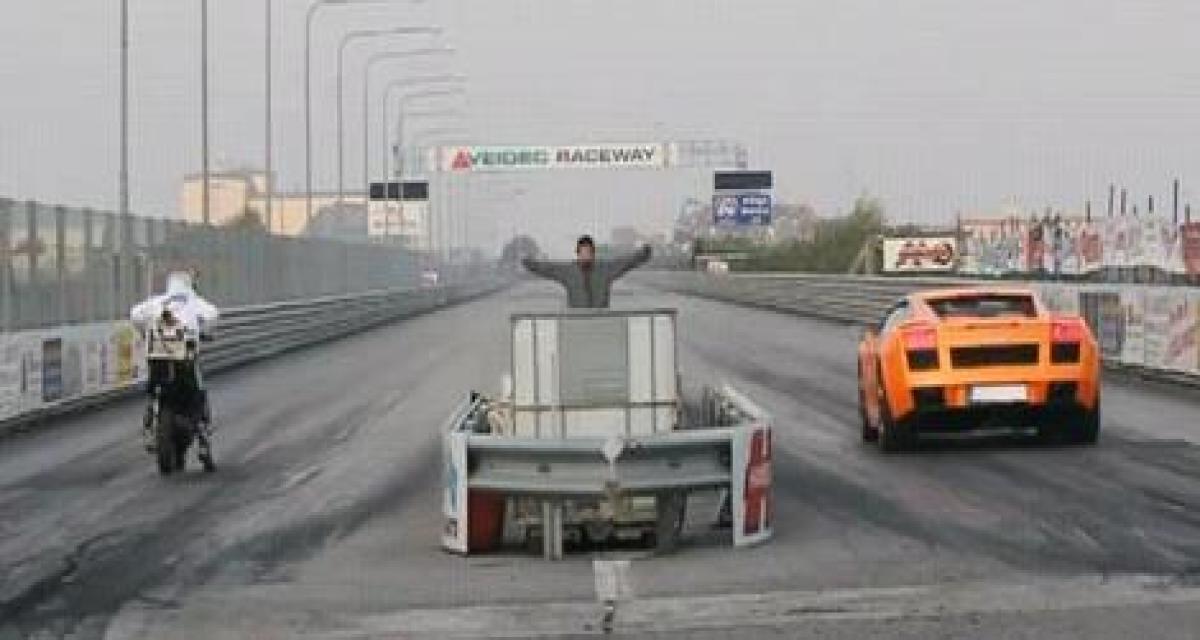 Drag race insolite : scooter survitaminé Vs Lamborghini Gallardo