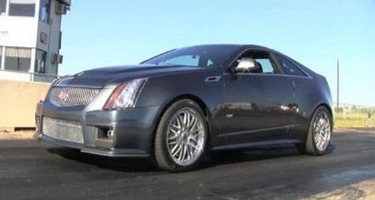 La Cadillac CTS-V Coupé par Hennessey s'enflamme sur le quart de mile (vidéo)