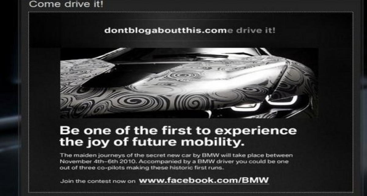 BMW Dontblogaboutthis : le teasing continue