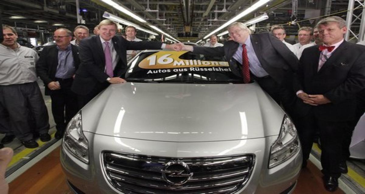 Opel Rüsselsheim : 16 millions d'unités au compteur