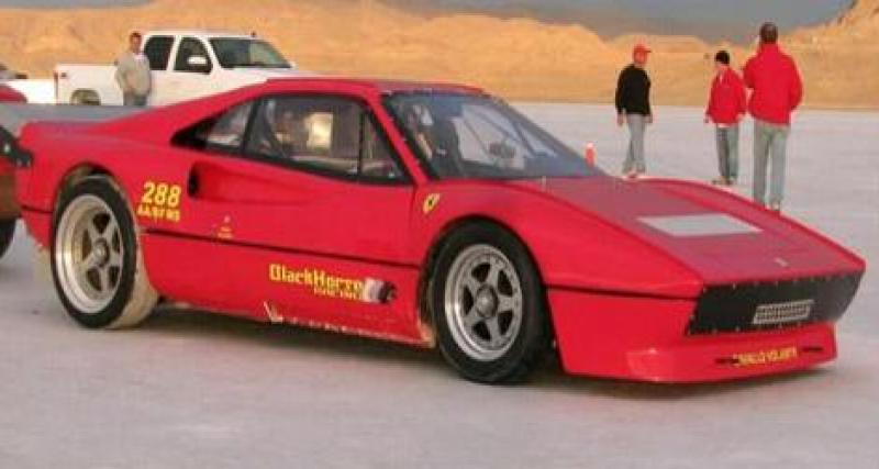  - Une Ferrari 288 GTO à 440 km/h animée par un big block US