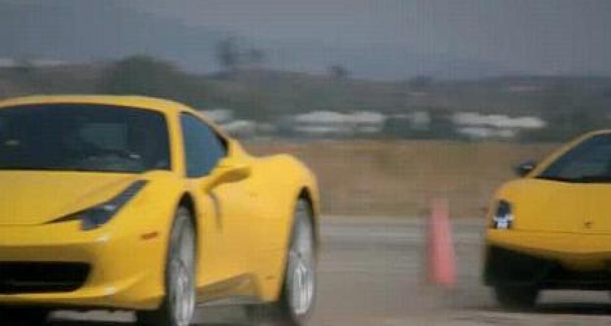 Vidéo : Ferrari 458 Italia Vs Lamborghini Gallardo LP570-4 Superleggera