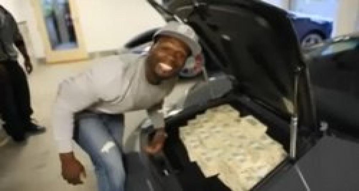 Dans la Murcielago de 50 Cent, 2 millions de dollars baby...