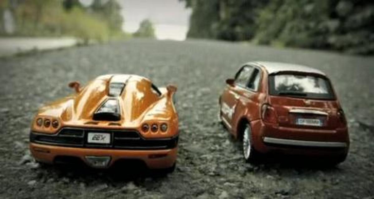 Vidéo charmante : Binero Vs Loopia ou Koenigsegg CCX Vs Fiat 500