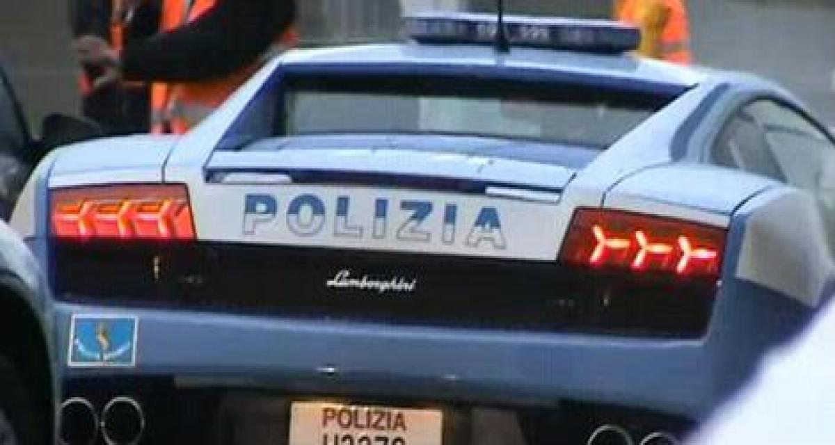 En RTT, la Gallardo LP 560-4 de la police italienne à Monza