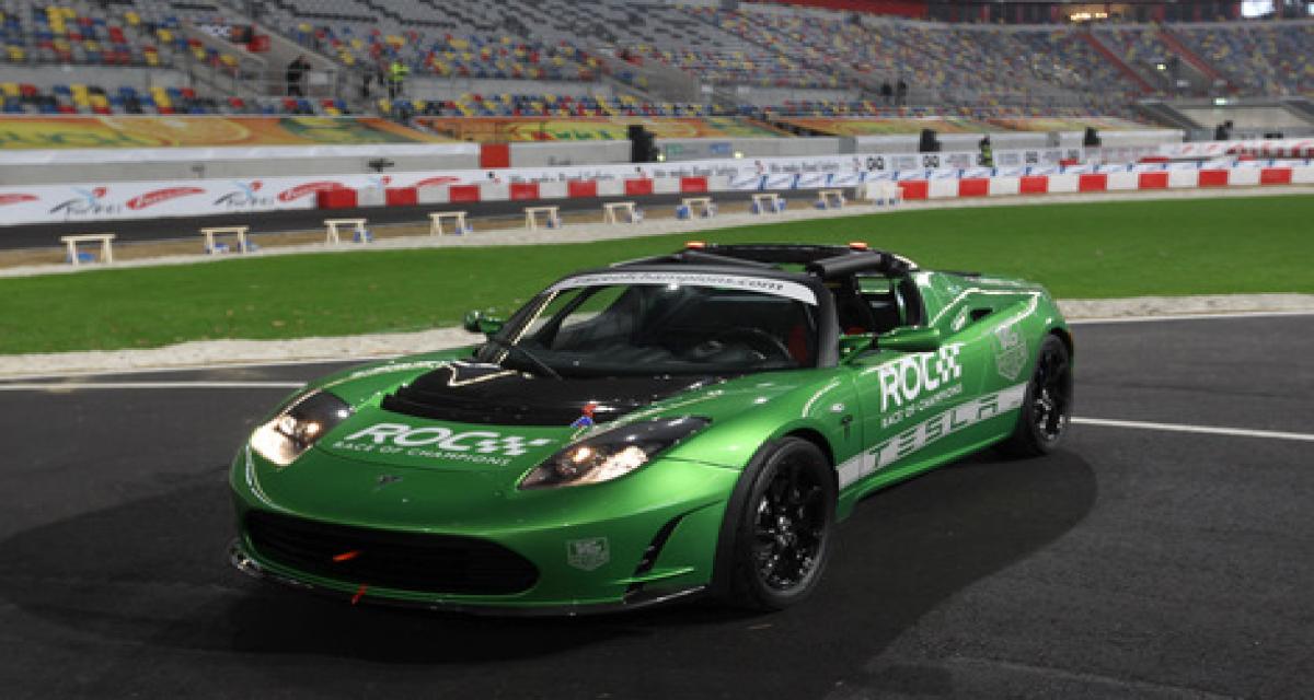 ROC 2010 : Les pilotes testent le Tesla Roadster