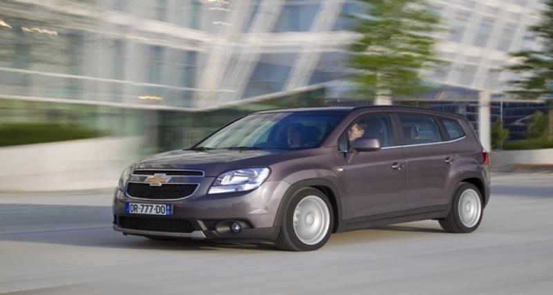  - Chevrolet Orlando : les tarifs pratiqués