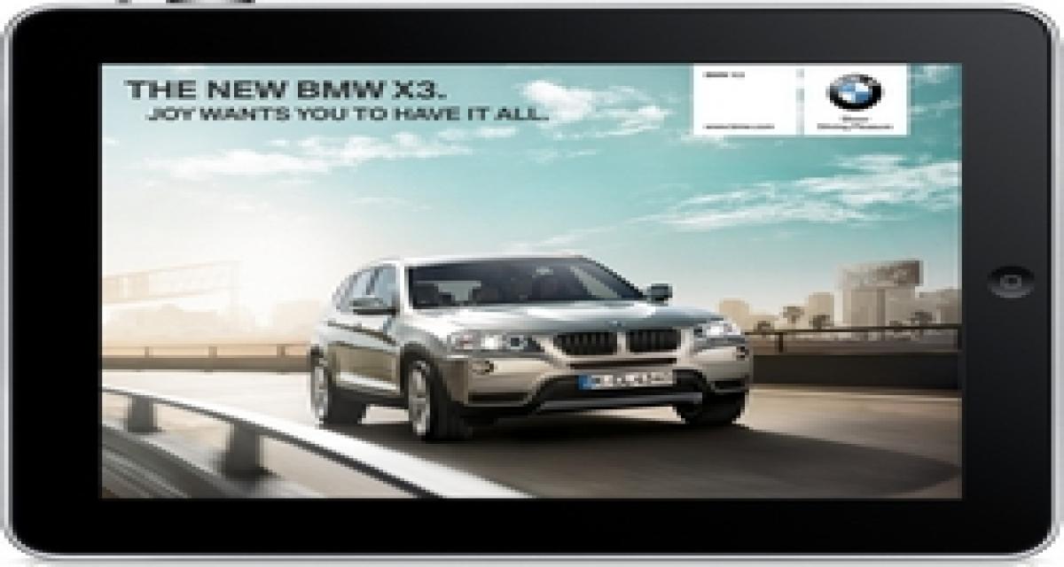Le BMW X3 sur iPad