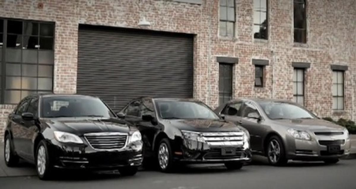 Chrysler 200, Ford Fusion ou Chevrolet Malibu : la vidéo (biaisée ?!)