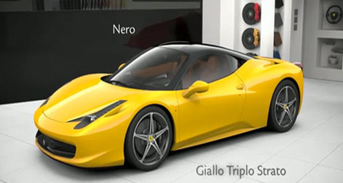 Vidéo : personnalisez votre Ferrari 458 Italia
