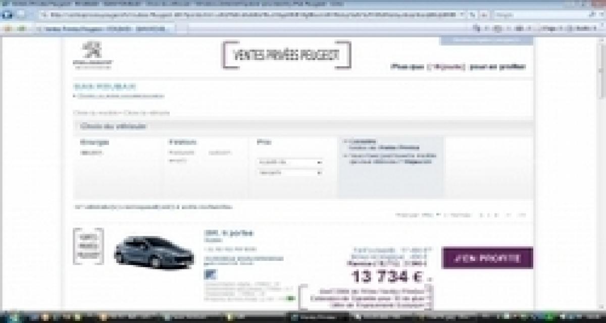 Peugeot : la iOn dans les Echos et des ventes privées