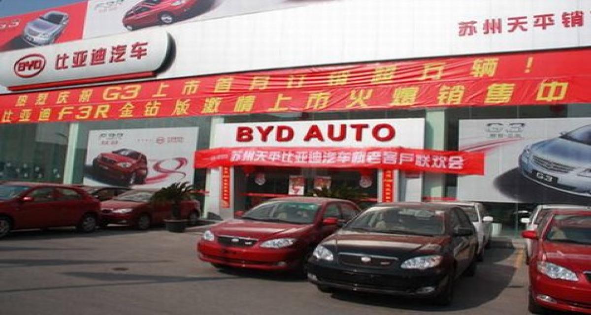 Chine: Byd perd 100 concessionnaires