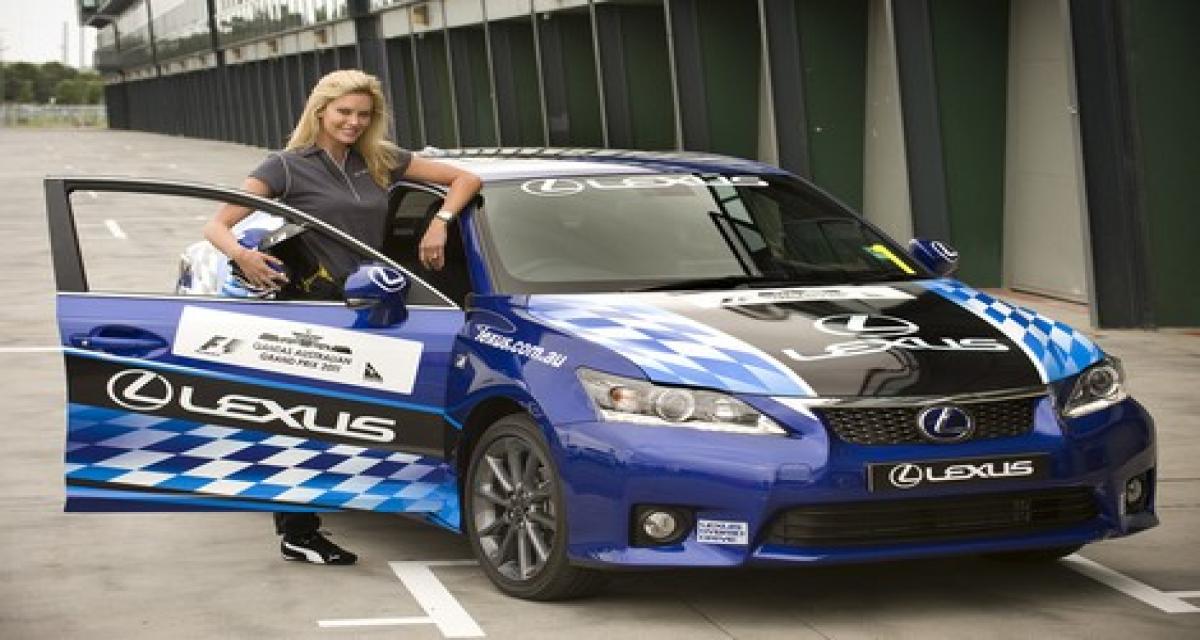 La Lexus CT200h en piste au Grand Prix d'Australie
