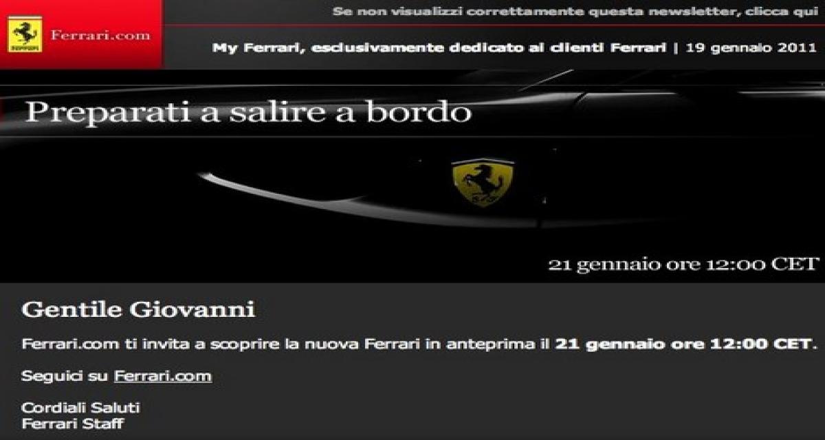 La nouvelle Ferrari dévoilée demain