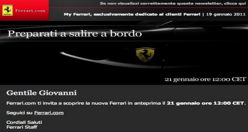  - La nouvelle Ferrari dévoilée demain