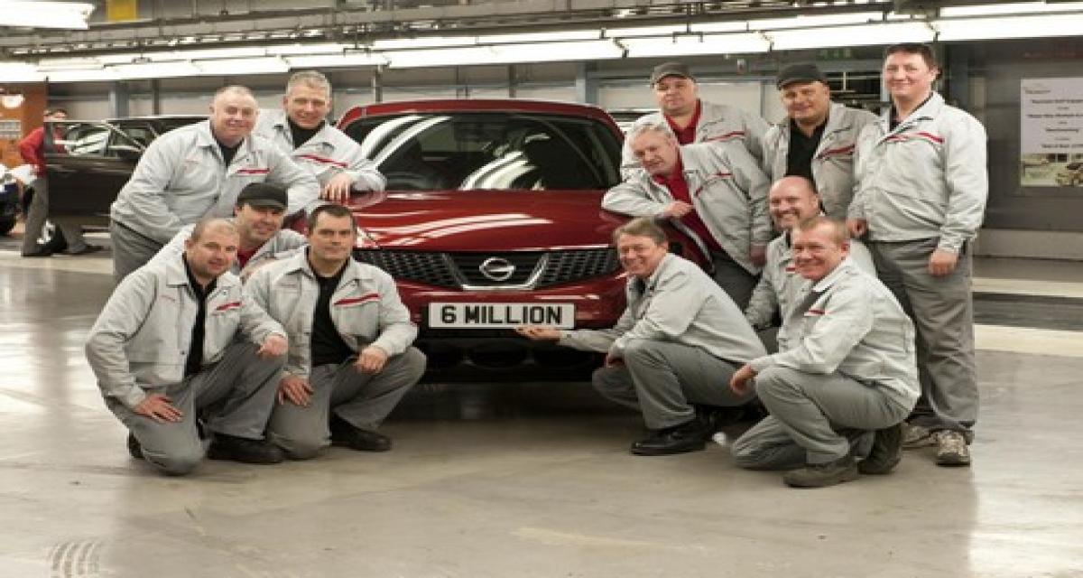 Nissan Sunderland : 6 millions d'autos produites