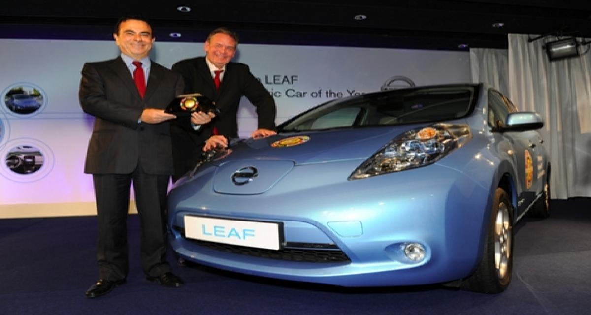 Nissan Leaf : remise de prix pour la Voiture de l'année 2011