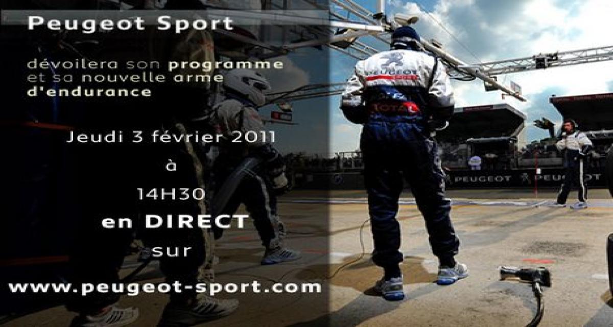 Suivez en live le 3 février la présentation du programme Peugeot Sport
