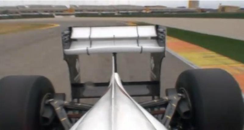 - F1 2011 : l'aileron arrière mobile démontré par Sauber